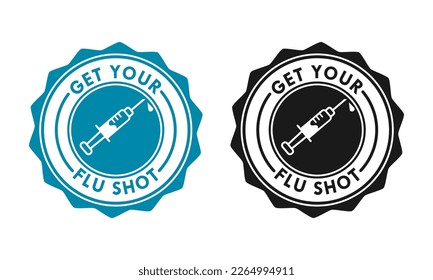 Get your flu shot logo template illustration