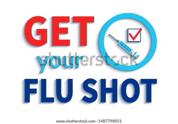 Get Your Flu Shot Vector Illustration Stock Vector (Royalty Free ...