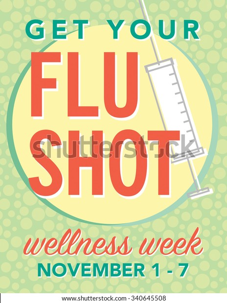 Get Your Flu Shot Wellness Week Stock Vector (Royalty Free) 340645508