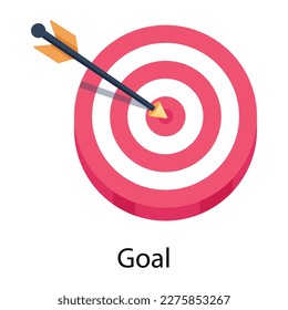 Get your hand on goal flat icon 