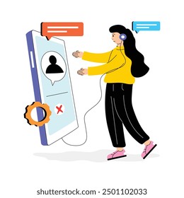Get your hand on this flat illustration of customer deal