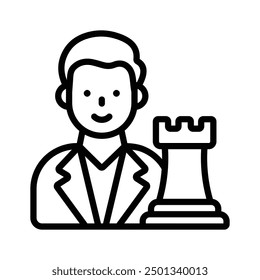 Consigue tu mano en este increíble ícono de Vector de persona estratégica