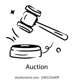 Get your hands on auction doodle icon 