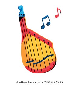 Get your hands on bandura flat icon 