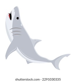 Get your hands on captivating flat design of shark fish 