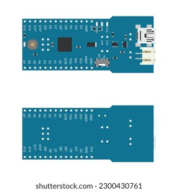 Get your hands on the Fio vector EPS format, a compact board with wireless connectivity options, perfect for wearable electronics and remote sensing applications