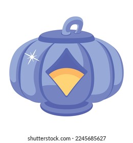 Get your hands on flat icon of lantern 