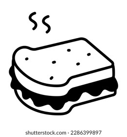 Get your hands on hot sandwich sketchy icon 