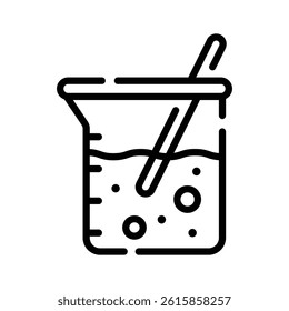 Get your hands on lab stir icon in line style