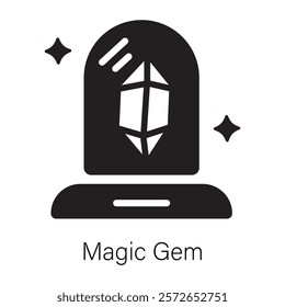 Get your hands on magic gem solid icon 