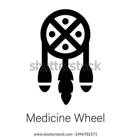 Get your hands on medicine wheel solid icon 