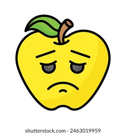 Consiga sus manos en el icono de emoji triste perfectamente diseñado, Vector personalizable