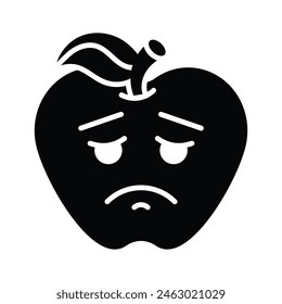Consiga sus manos en el icono de emoji triste perfectamente diseñado, Vector personalizable