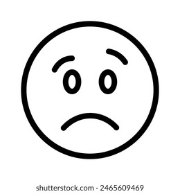 Consiga sus manos en el icono de emoji triste perfectamente diseñado, Vector personalizable