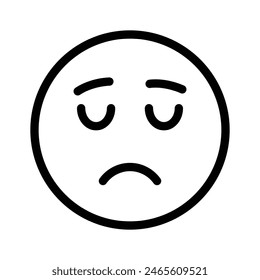 Get your hands on perfectly designed sad emoji icon, customizable vector