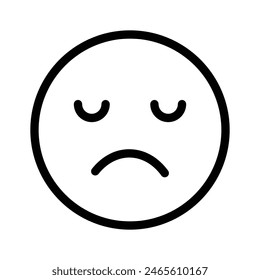 Get your hands on perfectly designed sad emoji icon, customizable vector