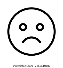Consiga sus manos en el icono de emoji triste perfectamente diseñado, Vector personalizable