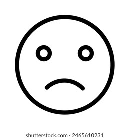 Consiga sus manos en el icono de emoji triste perfectamente diseñado, Vector personalizable