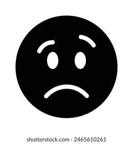 Get your hands on perfectly designed sad emoji icon, customizable vector