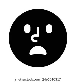 Consiga sus manos en el icono de emoji triste perfectamente diseñado, Vector personalizable