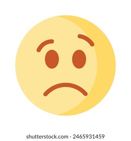 Get your hands on perfectly designed sad emoji icon, customizable vector