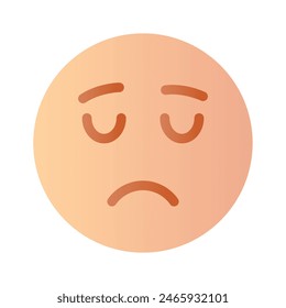 Consiga sus manos en el icono de emoji triste perfectamente diseñado, Vector personalizable