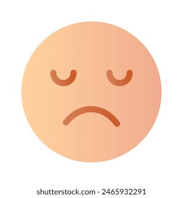Consiga sus manos en el icono de emoji triste perfectamente diseñado, Vector personalizable