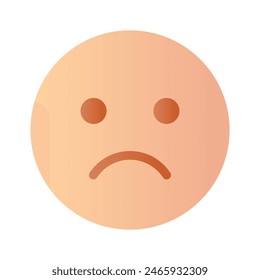 Consiga sus manos en el icono de emoji triste perfectamente diseñado, Vector personalizable