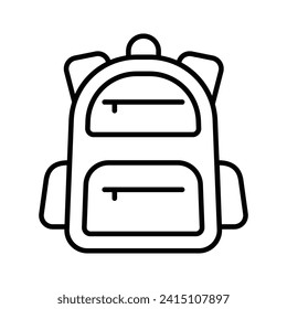 Get your hands on school bag vector design, premium handy icon of backpack