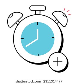 Get your hands on set alarm drawing icon 