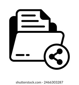 Get your hands on share folder icon design, unique vector
