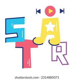 Holen Sie sich die Hände auf den Sternflachaufkleber 