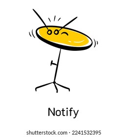 Get your hands on this notify hand drawn icon