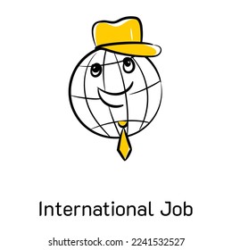 Toma tus manos en este lindo icono de geolocalización dibujado a mano 
