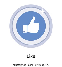 Get your hands on this like icon, flat vector 