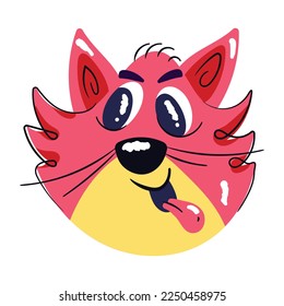 Get your hands on this cat face sticker 