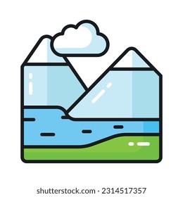 Get your hands on this carefully crafted iceland vector in modern style, ready to use icon