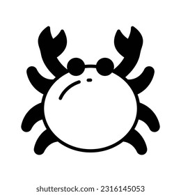Get your hands on this cute vector of crab, a flashy sea animal