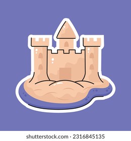 Get your hands on this carefully designed vector of sand castle in modern style