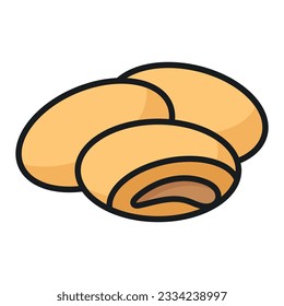 Get your hands on this beautifully designed icon of molasses cookies, editable vector