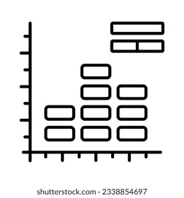 Get your hands on this creatively designed icon of histogram chart, data analytics