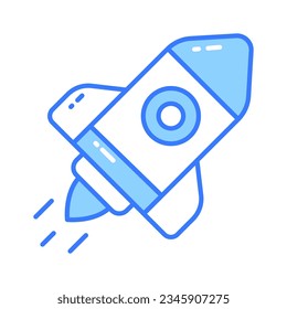 Get your hands on this creatively design icon of startup, concept of business launching