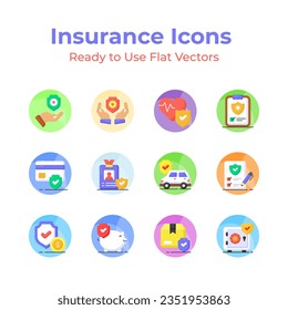 Get your hands on this carefully designed insurance icons set, ready to use in your next project