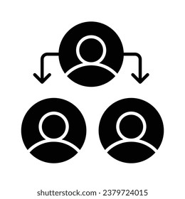 Get your hands on this beautifully designed icon of team structure, ready to use vector