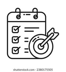 Get your hands on this catchy icon of task goal in trendy style, ready to use icon