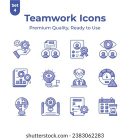 Get your hands on this beautifully designed teamwork vectors set, premium quality icons