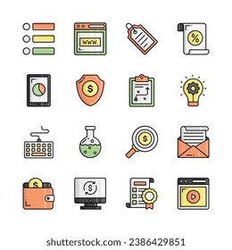 Get your hands on this beautifully designed business icons set, ready to use vectors