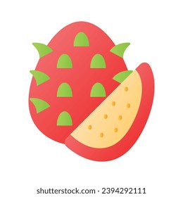 Get your hands on this visually perfect icon of pitaya. Dragon fruit vector design