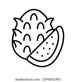 Get your hands on this visually perfect icon of pitaya. Dragon fruit vector design