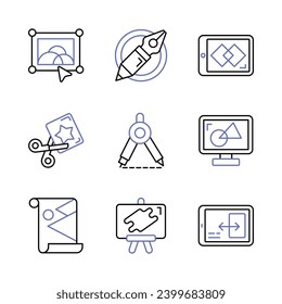 Obtén tus manos en este conjunto de iconos de diseño y arte cuidadosamente diseñado